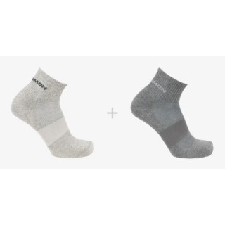 CALCETINES SALOMON EVASIÓN ANKLE 2-PACK GRIS