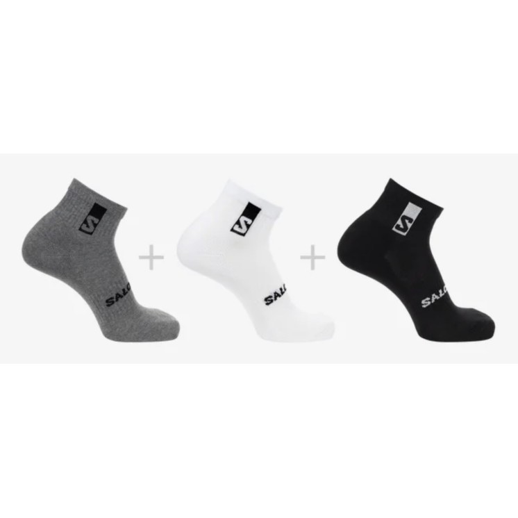 CALCETINES SALOMON EVERYDAY ANKLE 3-PACK NEGRO/BLANCO/GRIS