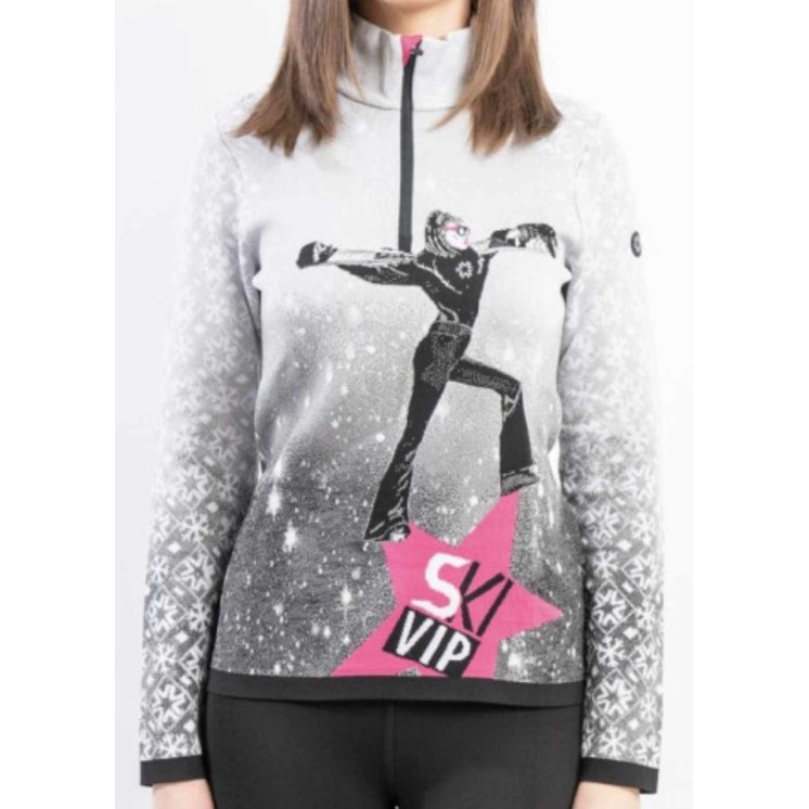 POLO LADY T-NECK N4 6284 BLACK/FUXIA - 24