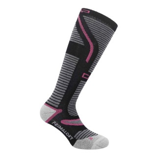 CALCETINES CMP SKI SOCK PRIMALOFT NEGRO/GRIS/ROSA