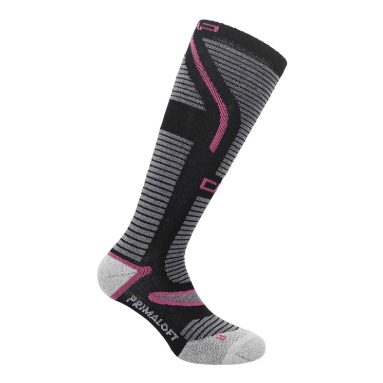 CALCETINES CMP SKI SOCK PRIMALOFT NEGRO/GRIS/ROSA