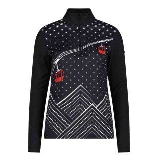 POLO CMP 35L0496 SWEAT NEGRO7BLANCO MUJER