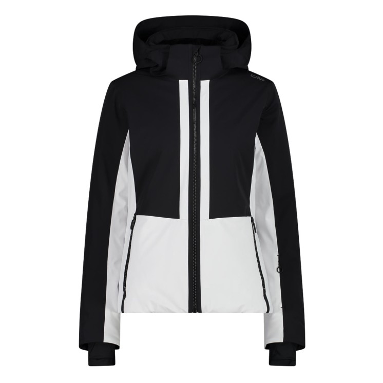 ANORAK CMP 35W0256 ZIP HOOD NEGRO/BLANCO MUJER