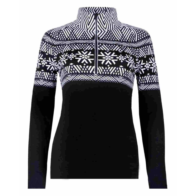 POLO NEWLAND N4 6717 T-NECK NEGRO/BLANCO MUJER