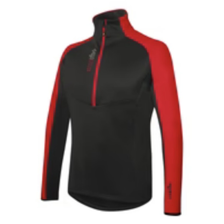 JERSEY ZERORH+ KYRIL HALF ZIP NEGRO/ROJO HOMBRE