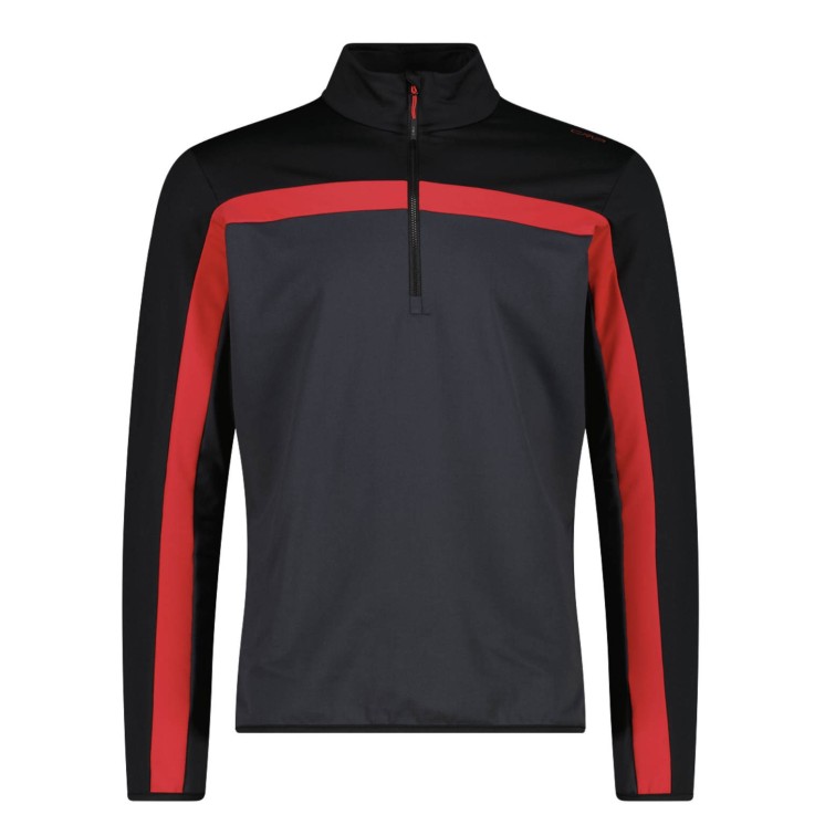 POLO CMP 35L0507 SWEAT NEGRO ROJO HOMBRE