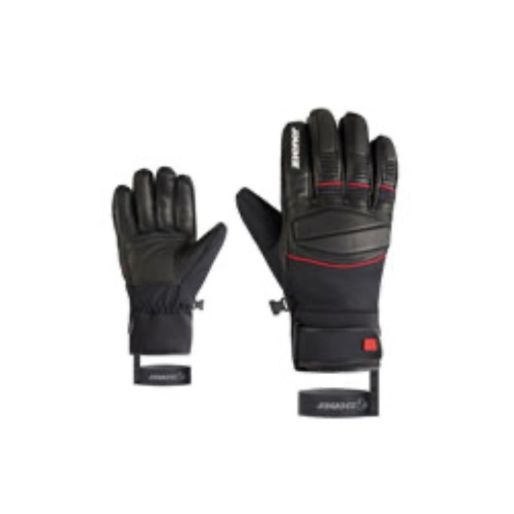 GUANTES ZIENER GOMIN-Z AS NEGRO/ROJO HOMBRE