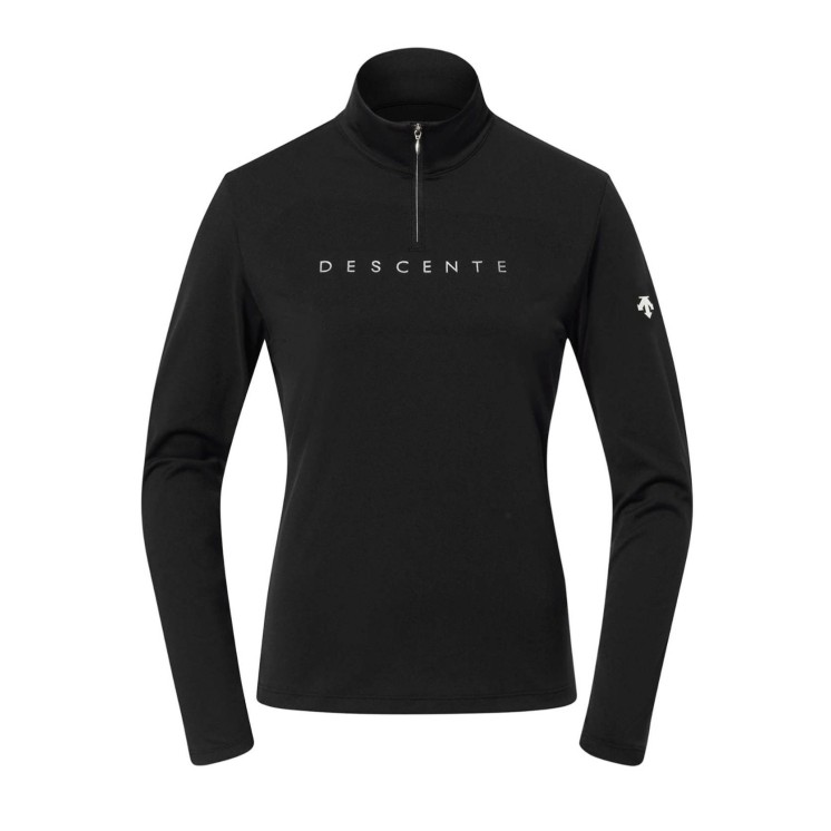 POLO DESCENTE DW5FLT01LBK00 CHEST LOGO T-NECK NEGRO MUJER