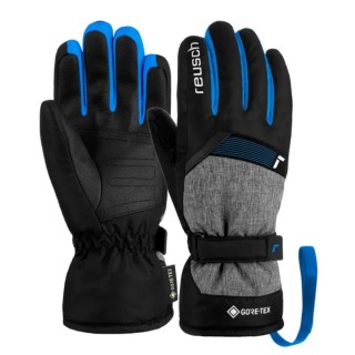 GUANTES REUSCH FLASH GRIS/NEGRO/AZUL JUNIOR