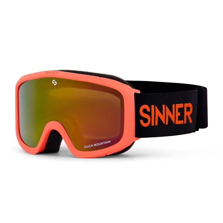 GAFAS SINNER DUCK MOUNTAIN MATE ORANGE NEON DOUBLE FULL ORANGE MIRROR CAT 3º
