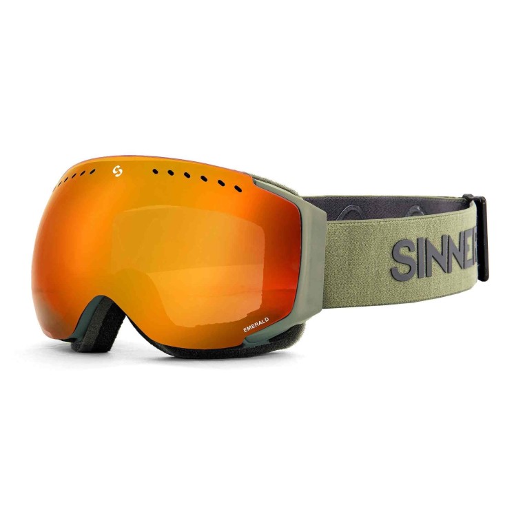 GAFAS SINNER EMERALD MATTE MOSS GREEN-DOUBLE FULL RED MIRROR VENT CAT 3