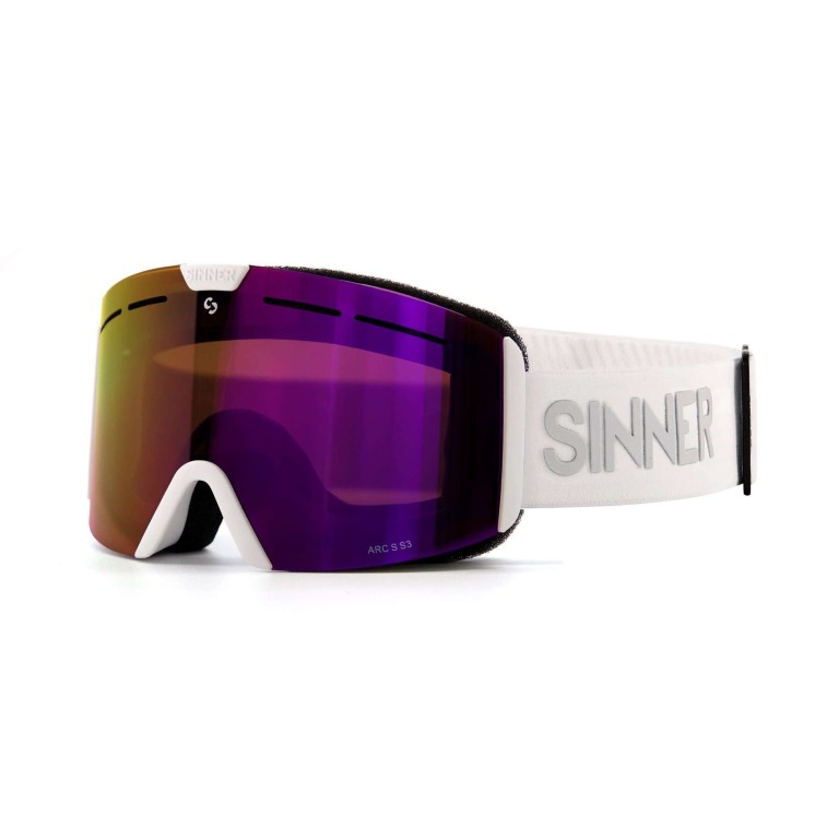 GAFAS SINNER ARC S MATTE WHITE DOUBEL FULL PINK MIRROR VENT CAT 3