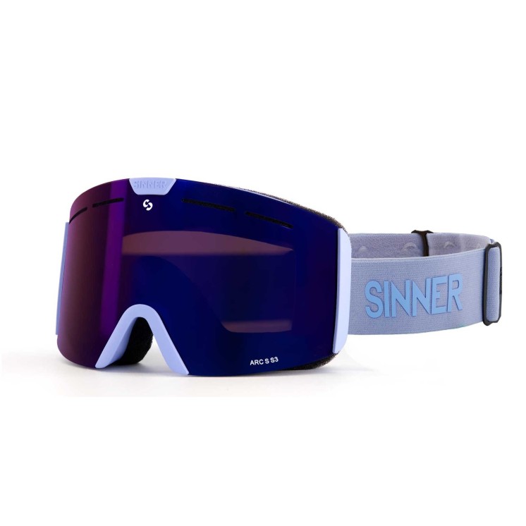 GAFAS SINNER ARC S MATTE AZUL CLARO DOUBEL AZUL  MIRROR VENT CAT 3