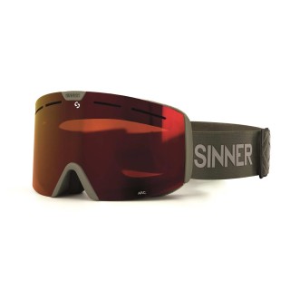 GAFAS SINNER ARC S MATTE MOSS GREEN DOUBLE FULL RED  MIRROR VENT CAT 3