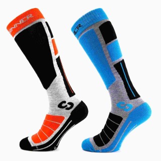 CALCETINES SINNER PRO SOCKS II DOUBLE PACK ORANGE/NEON