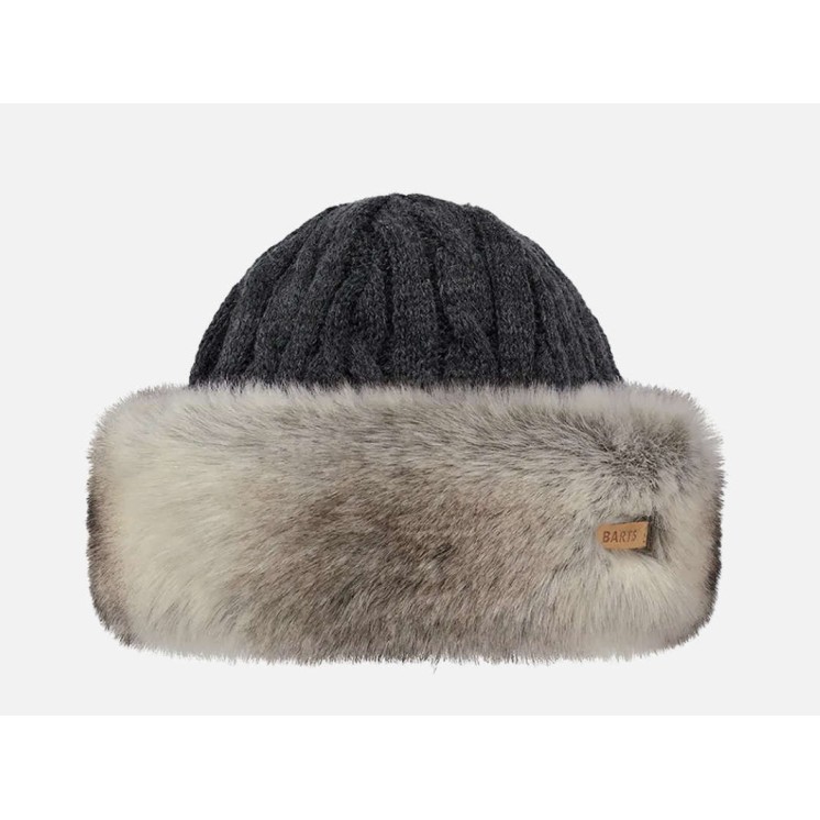 GORRO BARTS FUR CABLE BANDHAT GRIS MUJER