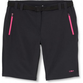 BERMUDA ELÁSTICA CMP 3T51146 NEGRO / GRIS MUJER