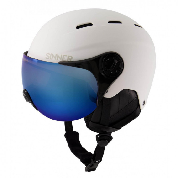 CASCO SINNER TYPHOON VISOR MATTE WHITE BLUE
